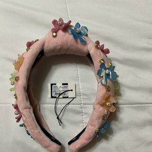 NWT Lele Sadoughi Crystal Lily Knotted Headband